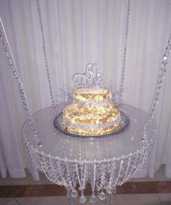 EBOOT 4 Row 10 Yard Acrylic Rhinestone Diamond Ribbon for Wedding Cakes, Birthday Decorations, Baby Shower Events and Arts and Crafts Projects (Silver) Silver 24 61di5VdTicL