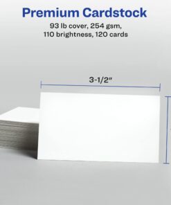 Avery Two-Side Printable Clean Edge Business Cards for Inkjet Printers, White, Matte, Pack of 120 (28877) 120 Cards 18 61djZory2XL