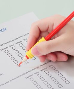 OSteed 50 Pcs Foam Pencil Grips of 11 Rings for Kids and Adults Handwriting, 10 Colors Pencil Holder Grippers for Relieving Fingers, Mechanical Pencil Holder Cushion 11 61djueczTpL