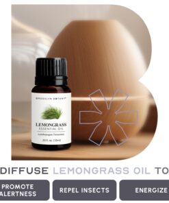 Brooklyn Botany Lemongrass Essential Oil – 100% Pure and Natural Therapeutic Grade Essential Oil - Lemongrass Oil for Aromatherapy and Diffuser – 0.33 Fl Oz 0.33 Fl Oz (Pack of 1) 24 61dkXvtferL
