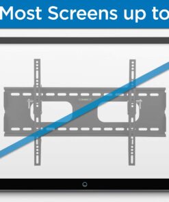 Mount-It Low-Profile Tilting TV Wall Mount Bracket for 32-60 inch LCD, LED, OLED, 4K or Plasma Flat Screen TVs - 175 lbs Capacity, 1.5 Inch Profile, Max VESA 600x400 (MI-318B), Black, 60 Medium 18 61dkdEDfEL
