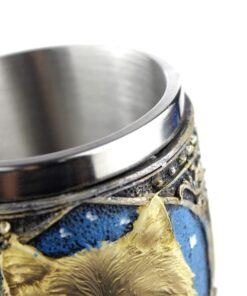 EZESO Stainless Steel Wolf Goblet, EZESO Resin 3D Wine Chalice Goblet Cup(Wolf Goblet) 18 61dkmoKNweL