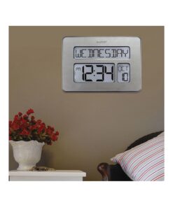 La Crosse Technology Atomic Wall/Table Clock, Metal, 7.5-inch H x 9.75-inch W x 1-inch D (C86279) 7 61dkokquEL