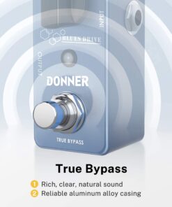 Donner Overdrive Guitar Pedal, Blues Drive Vintage Overdrive Effect Warm/Hot Modes True Bypass Blue Overdrive 27 61dlOxL1CiL