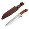 Mossy Oak 14-inch Bowie Knife, Full-tang Fixed Blade, Wood Handle Hunting Knife with Leather Sheath for Camping, Hiking, Survival 9 61dlgkhZ6dL