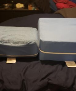 DMI Ortho Bed Wedge Elevated Leg Pillow, Supportive Foam Wedge Pillow for Elevating Legs, Improved Circulataion, Reducing Back Pain, Post Surgery and Injury, Recovery, Blue 8" x 20" x 24" 8 Inch 44 61dlnXn ML