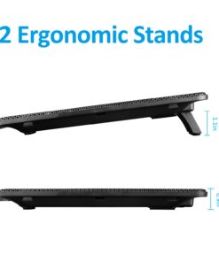 AICHESON Laptop Cooling Pad 2 1000RPM Fans Portable Computer Cooler, Blue LEDs, S007 55 61dm972PvpL