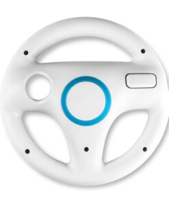 Alternative view of Beastron Bluetooth Mario Kart Racing Wheel Compatible with Nintendo Wii, 2 Sets White Color Bundle
