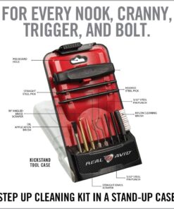 Real Avid Gun Cleaning Tool Kit: Universal Gun Accessories, Gun Maintenance Tools for Detailing with Gun Brushes, Picks and Scrapers for Pistol and Rifle Cleaning 12 61dn5rfvShL