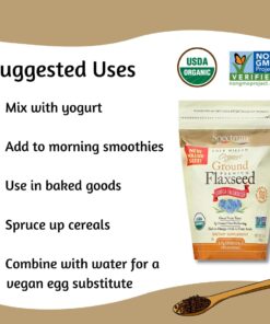 Spectrum Essentials Organic Ground Premium Flaxseed, 24 Oz 24 61dnCxuLf L