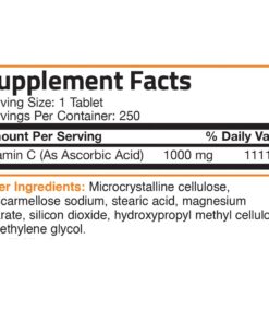 Vitamin C 1000 mg Premium Non-GMO Ascorbic Acid - Maintains Healthy Immune System, Supports Antioxidant Protection - 250 Tablets 250 Count (Pack of 1) 20 61do7BiiSaL