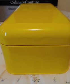 Culinary Couture Extra Large Black Bread Box for Kitchen Countertop - Holds 2 Bread Loaves! - 16.5" x 9" x 6.5" - Stainless Steel Vintage Bread Boxes for Kitchen Counters - Bonus Recipe EBook 39 61dpoRXBknL