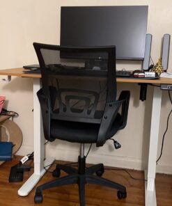 Office Chair Ergonomic Cheap Desk Chair Mesh Computer Chair Lumbar Support Modern Executive Adjustable Stool Rolling Swivel Chair for Back Pain (Black) Black 39 61dpwR55TtL