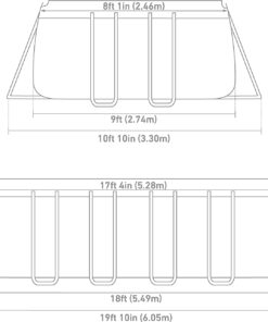 INTEX 26355EH Ultra XTR Deluxe Rectangular Above Ground Swimming Pool Set: 18ft x 9ft x 52in – Includes 1500 GPH Sand Filter Pump – SuperTough Puncture & Rust Resistant – Easy to Assemble with Sand Filter Pump 34 61dqvtfopkL 1