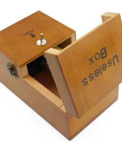 Willcomes Wooden Turns Itself Off Useless Box Leave Me Alone Box Perpetual Machine for Geek Gifts or Desk Toys Brown(logo) 9 61drFbMbk0L