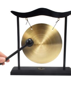 Feng Shui Brass Gong Desktop Zen Art for Fortune + Free Red String Bracelet H1301 14 61drtfH7V7L