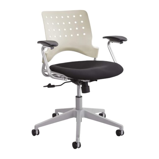 Safco Products 6807BL Reve Task Chair with Square Back, Black