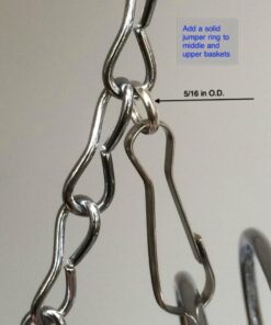 Home Basics 3-Tier Adjustable Chrome Heavy Duty Wire Hanging Fruit or Vegetable Kitchen Storage Baskets, Chrome Finish, Hammock Style 21 61dvWE7zVbL