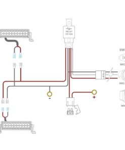 MICTUNING LED Light Bar Wiring Harness Fuse 40A Relay On-off Rocker Switch Blue(2 Lead) 36 61dxeVaL5RL