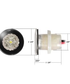 Partsam 4Pcs 1-1/4" Livewell Blue Outdoor Path Garden Yard Stair LED Deck Step Lights Clear Lens, Mini Round Led Boat Lights 12V Interior Exterior Under Water IP68 22 61dxotgAIYL