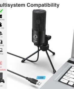 FIFINE USB Microphone, Metal Condenser Recording Microphone for Laptop MAC or Windows Cardioid Studio Recording Vocals, Voice Overs,Streaming Broadcast and YouTube Videos-K669B Black 22 61dy5l8wI L