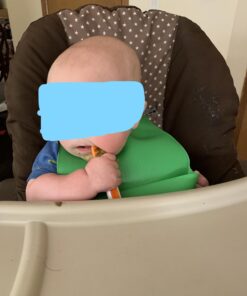 NumNum Baby Spoons Set, Pre-Spoon GOOtensils for Kids Aged 6+ Months - First Stage, Baby Led Weaning (BLW) Teething Spoon - Self Feeding, Silicone Toddler Food Utensils - 2 Spoons, Gray/Green Storm Gray/Glacier Green 33 61dynuCv9CL