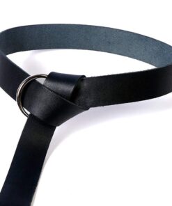Alternative view of By The Sword Medieval Ring Belt, Black