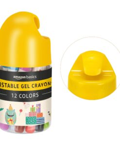 Amazon Basics Twistable Gel Crayons, Washable, 12 Count, Assorted Colors 14 61e 2NP6JL