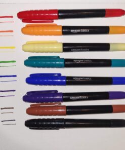 Amazon Basics Dual Tip Permanent Markers, Bullet Tip and Ultra Fine Tip, 8-Pack, Assorted 47 61e U FKrmL