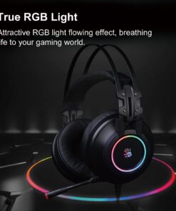 Bloody G528C Wired RGB Gaming Headset, 7.1 Virtual Surround Sound, Noise Cancelling Microphone with Braided USB Cable, On-Ear Volume Control for FPS MMO Games 20 61e eZ2PcL