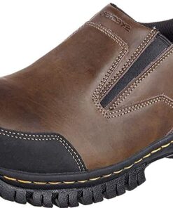 Alternative view of Skechers for Work Men's Hartan Steel Toe Slip-On Shoe 7 Dark Brown