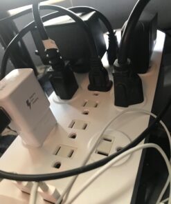 Belkin USB Power Strip Surge Protector - 12 AC Multiple Outlets & 2 USB Ports - 6 ft Long Flat Plug Extension Cord for Home, Office, Travel, Computer Desktop & Charging Brick - White (3,996 Joules) 1 Pack 39 61e1X2Rwn4L