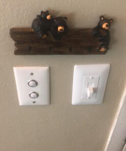 Black Bear Family 3.5 x 7.5 Hand-cast Resin Figurine Key Holder 21 61e1aYTJIiL