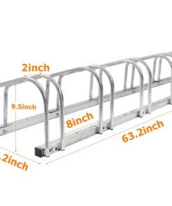 Hromee Bike Floor Parking 1-6 Rack Adjustable Bicycle Storage Organizer Stand for Garage, Silver 29 61e5QY4ce5L