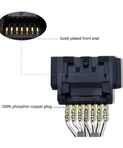 Relper-Lineso 6 Pack 90 Degree Right-Angle SATA III Cable 6.0 Gbps with Locking Latch 18Inch (6X Sata Cable Red) 14 61e5Qz3LRUL