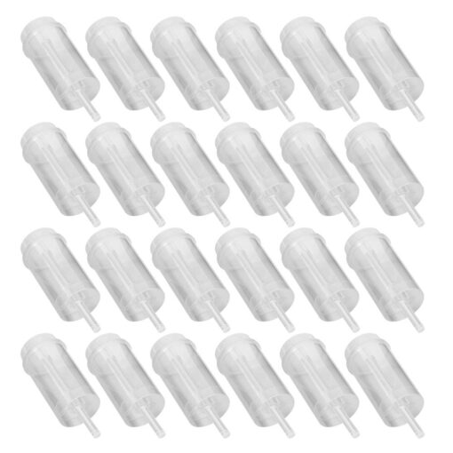 ASIBT Round Shape Clear Push-Up Cake Pop Shooter (Push Pops) Plastic Containers with Lids, Base & Sticks, Pack of 24