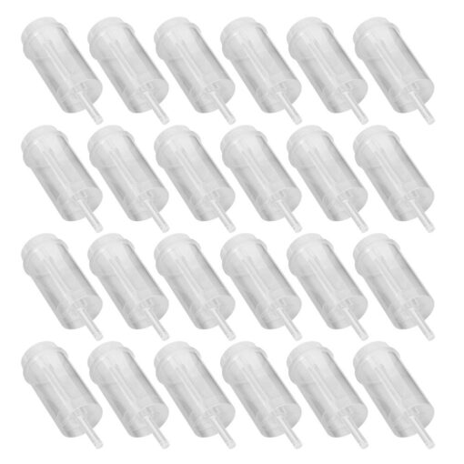 ASIBT Round Shape Clear Push-Up Cake Pop Shooter (Push Pops) Plastic Containers with Lids, Base & Sticks, Pack of 24