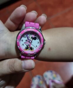 Accutime Kids Disney Mickey Mouse Minnie Mouse Analog Quartz Time Teacher Wrist Watch for Toddlers, Boys & Girls to Learn How to Tell Time Minnie Pink 20 61e61cdVLL