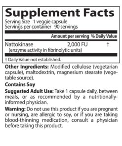 Doctor's Best Nattokinase - 2, 000 FU of Enzyme, Supports Heart Health & Circulatory & Normal Blood Flow, Non-GMO, Gluten Free, Vegan, 90 VC (DRB-00125) 90VC 26 61e98oczLzL 1