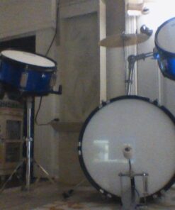 Mendini By Cecilio Drum Set – 3-Piece Kids Drum Set (16"), Includes Bass Drum, Tom, Snare, Drum Throne - Musical Instruments for Age 6-12, Metallic Blue Drum Kit Blue Metallic 16-inch 25 61e9ECWOXDL