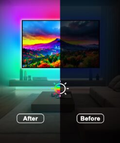 Daymeet LED Lights for TV, 9.8FT TV Led Backlight Lights ICRGB Led TV Lights for 32-60inch TV USB Led Strip Lights for TV Led Lights Behind Sync with Music Bluetooth APP Control Led Lights for Bedroom Dreamcolor 9.8ft for 32"-60" TV 22 61e9HM9MPrL