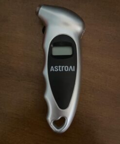 AstroAI Digital Tire Pressure Gauge 150 PSI 4 Settings for Car Truck Bicycle with Backlight LCD and Non-Skid Grip Car Accessories, Silver (1 Pack) Small 1 25 61e9S0e YjL