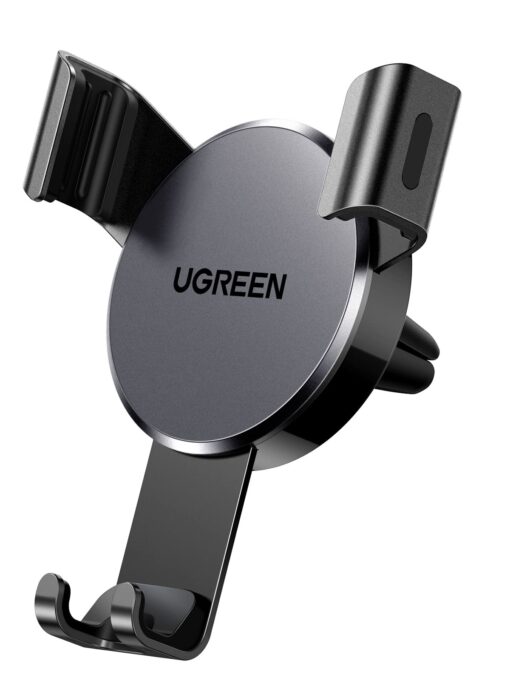 UGREEN Car Vent Phone Mount Air Vent Clip Cell Phone Holder Gravity Auto Lock Compatible with iPhone 15 14 Pro Max 14 Plus, iPhone 13 12 11 Pro Max XR XS 8 7 Plus, Samsung Galaxy S22 Smartphone Black