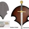 SZCO Supplies Universal Crest Sword Plaque Hanger W/Hardware, brown, One Size (210653) 22 61eB7BcI94L