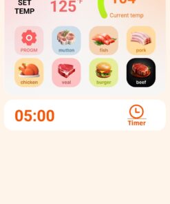 Paneceia Wireless Meat Thermometer Digital, 800FT Long Range Bluetooth Cooking Thermometer, Food Thermometer for Remote Monitoring of Grill, Oven, Smoker, Air Fryer, Rotisserie, iOS & Android App 42 61eBeP5uehL