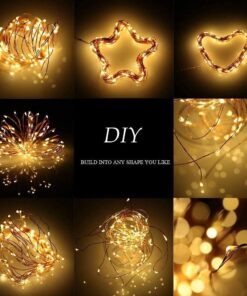 Sanniu Led String Lights, Mini Battery Powered Copper Wire Starry Fairy Lights, Battery Operated Lights for Bedroom, Christmas, Parties, Wedding, Centerpiece, Decoration (5m/16ft Warm White),1 Pack 1 Pack 23 61eC4xFS3gL