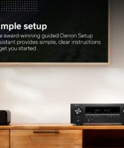 Denon AVR-S570BT 5.2 Channel AV Receiver - 8K Ultra HD Audio & Video, Enhanced Gaming Experience, Wireless Streaming via Built-in Bluetooth, (4) 8K HDMI Inputs, Supports eARC, HD Setup Assistant Black 22 61eC8QAevvL