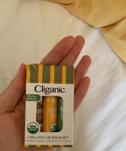 Cliganic USDA Organic Lip Balm Set - 3 Flavors - 100% Natural Moisturizer for Cracked & Dry Lips 0.15 Ounce (Pack of 3) 22 61eCt7EO0uL