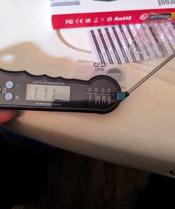 Waterproof Instant Read Digital Meat Thermometer for Cooking and Grilling, Food Thermometer with Backlight, Magnet, Calibration, and Foldable Probe, Bottle Cap Opener for Kitchen Gadgets, BBQ, Grill 42 61eFUzesBSL