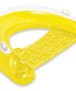 INTEX 58859EP Sit 'N Float Inflatable Lounge: Built-In Cup Holders – Heavy-Duty Handles – 220lb Weight Capacity – 58" x 39" – Colors May Vary 24 61eFu0GQqQL